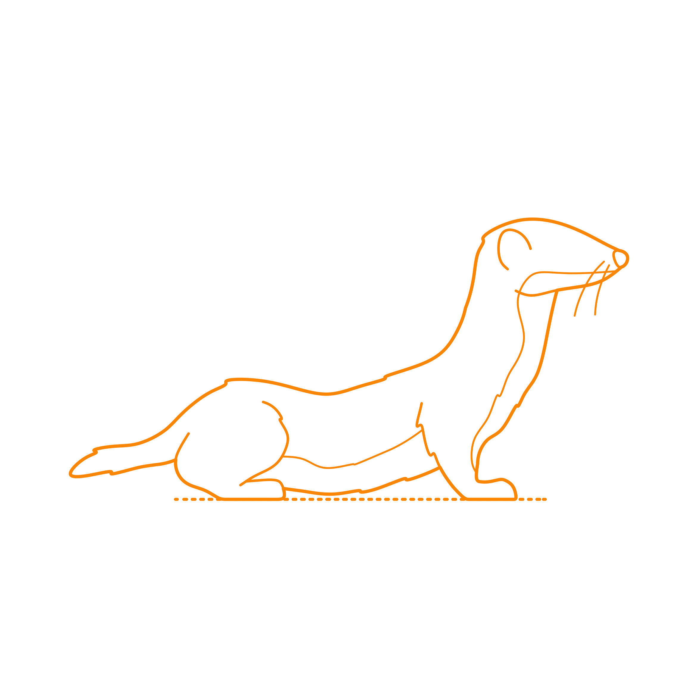 Animals Mustelids Least Weasel Stencil Svg Vector Free Vectors